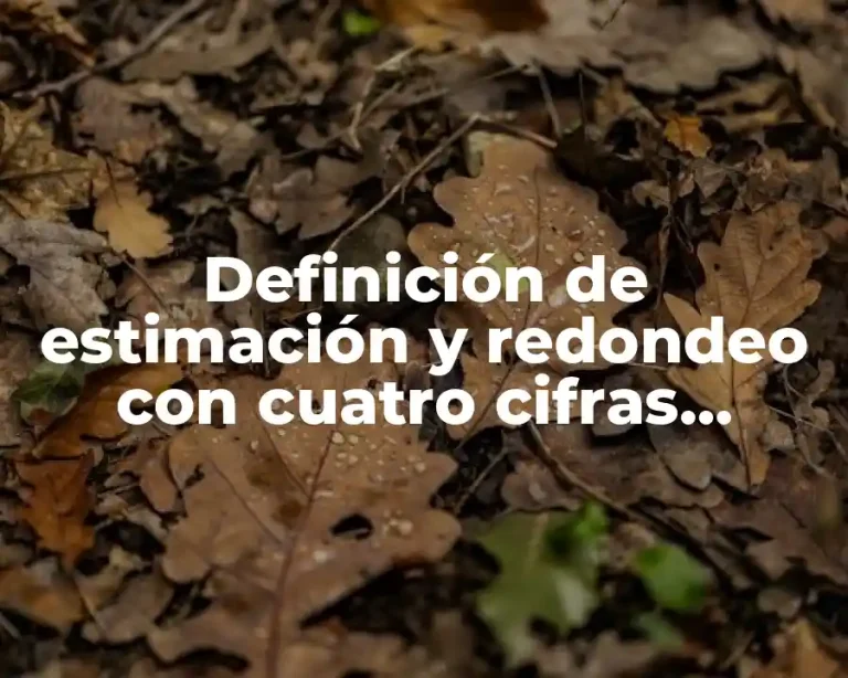 Definición de estimación y redondeo con cuatro cifras usando restas
