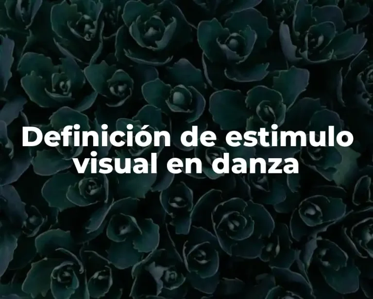 Definición de estimulo visual en danza