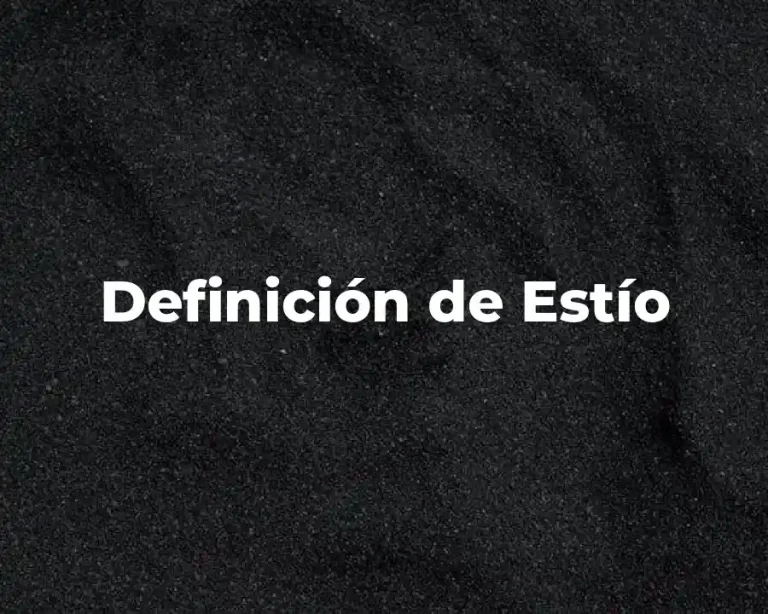 Definición de Estío