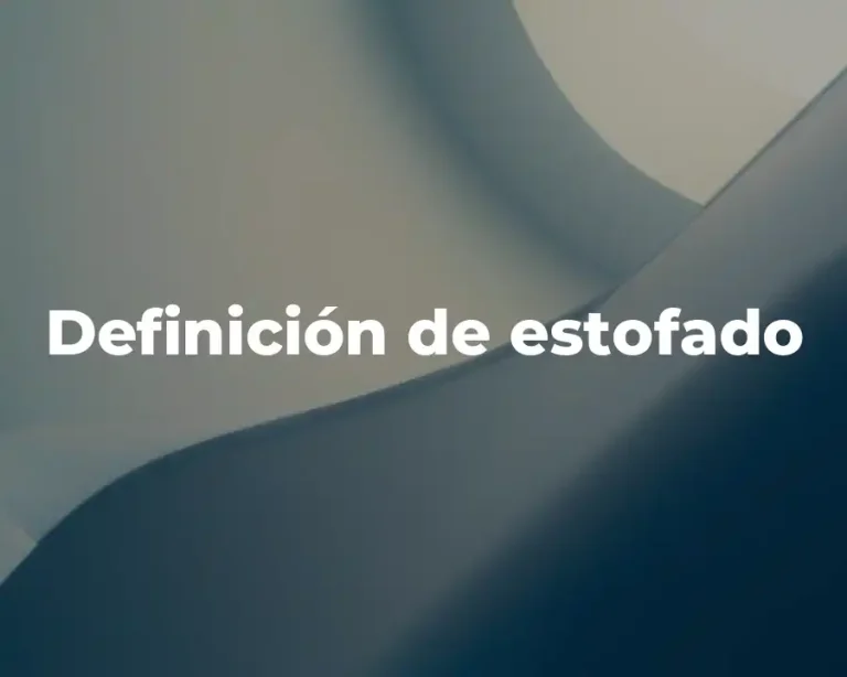 Definición de estofado