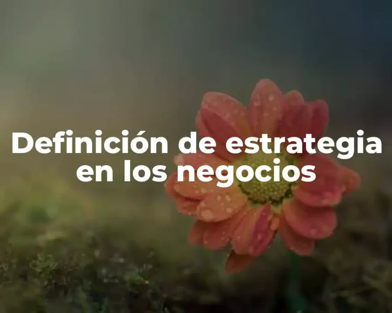 Definición de estrategia en los negocios