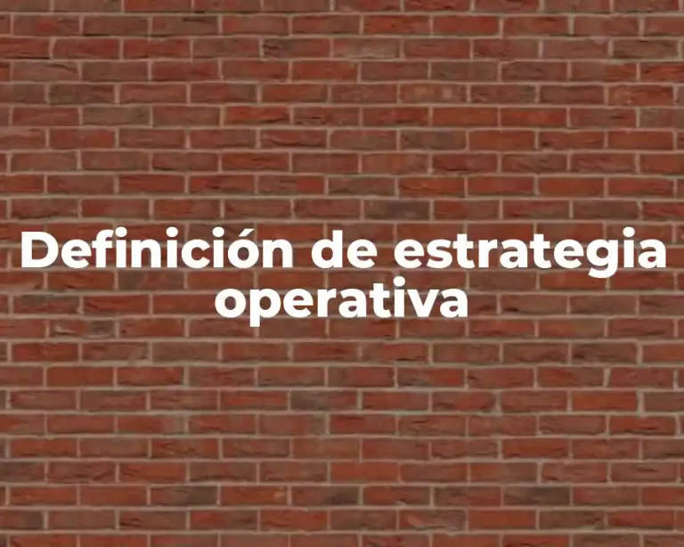 Definición de estrategia operativa