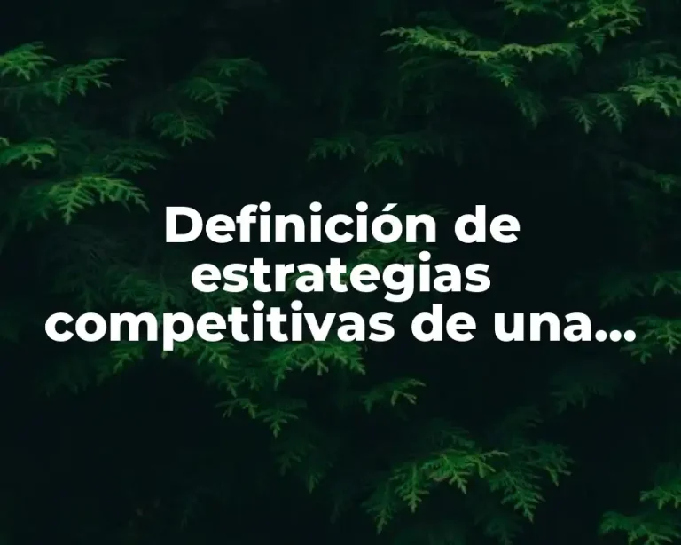 Definición de estrategias competitivas de una empresa de servicios
