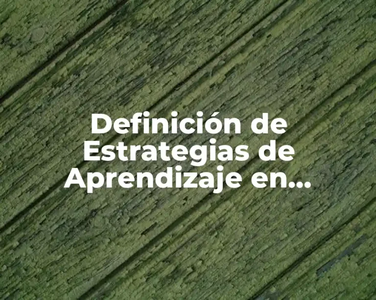 Definición de Estrategias de Aprendizaje en Preescolar