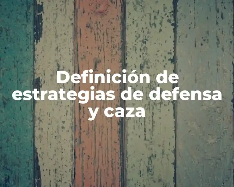 Definición de estrategias de defensa y caza