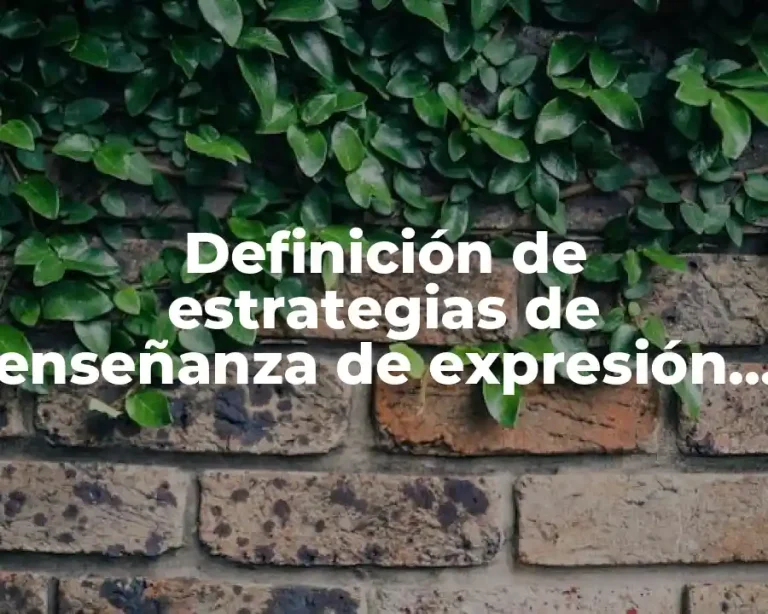 Definición de estrategias de enseñanza de expresión oral y escrita