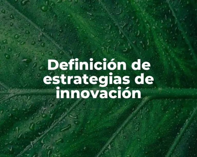Definición de estrategias de innovación
