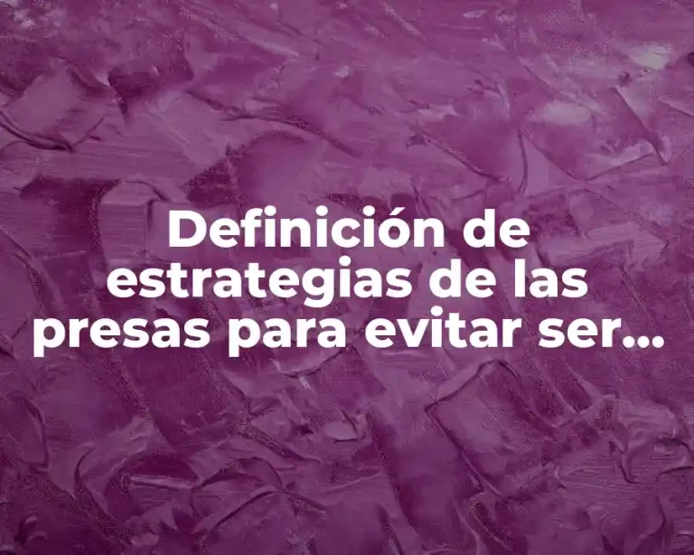 Definición de estrategias de las presas para evitar ser devoradas