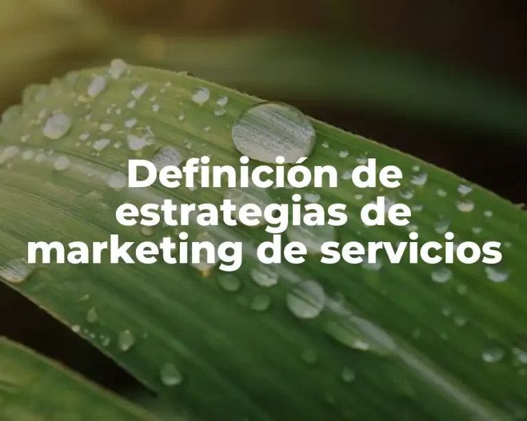 Definición de estrategias de marketing de servicios