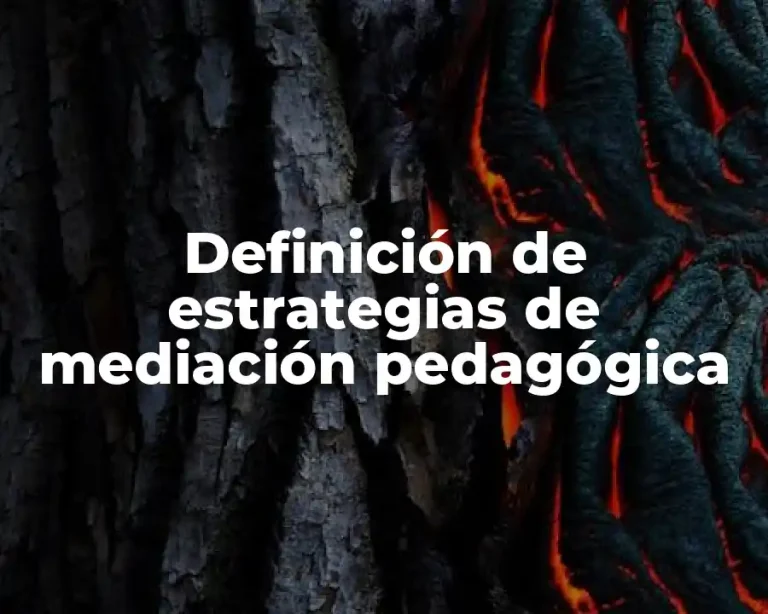 Definición de estrategias de mediación pedagógica
