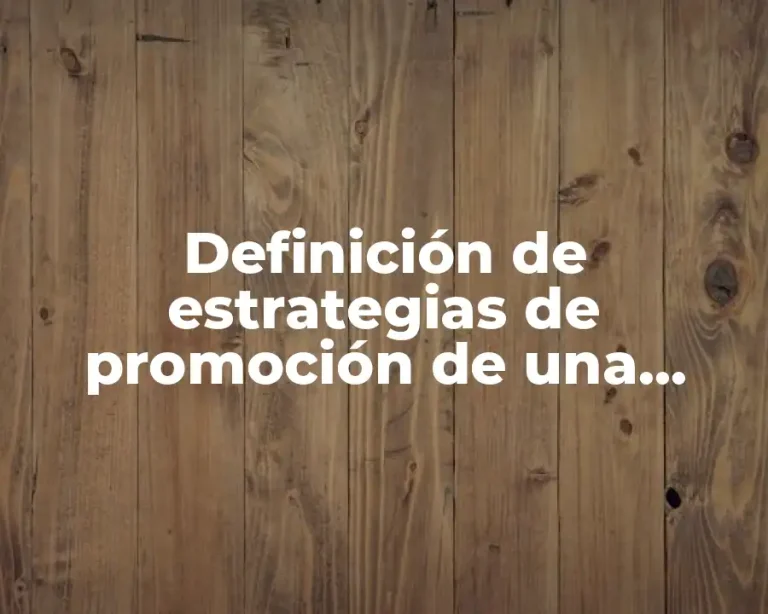 Definición de estrategias de promoción de una empresa
