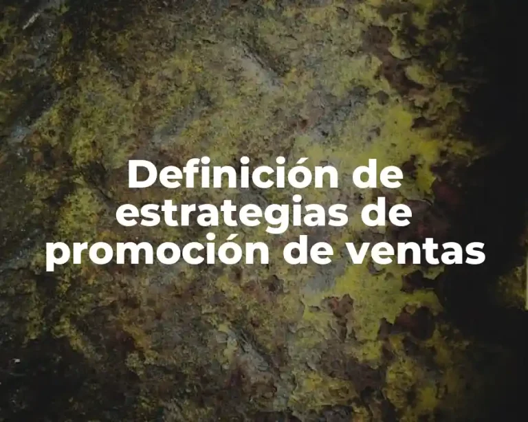 Definición de estrategias de promoción de ventas