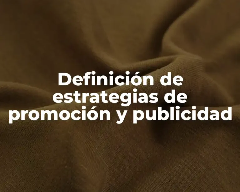 Definición de estrategias de promoción y publicidad