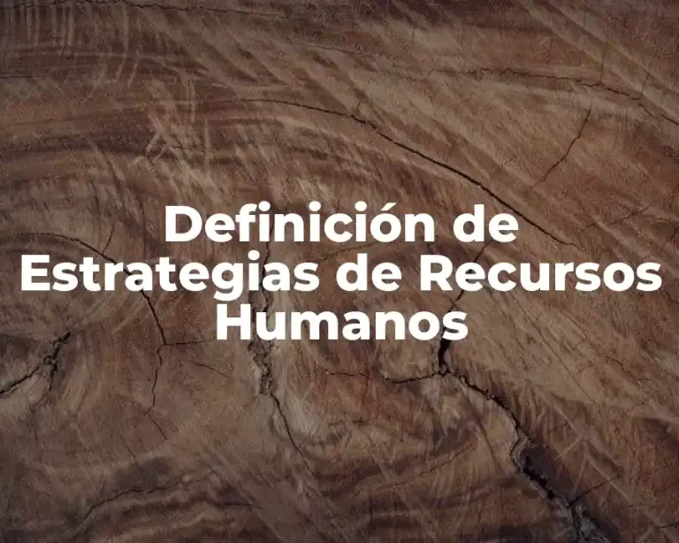 Definición de Estrategias de Recursos Humanos