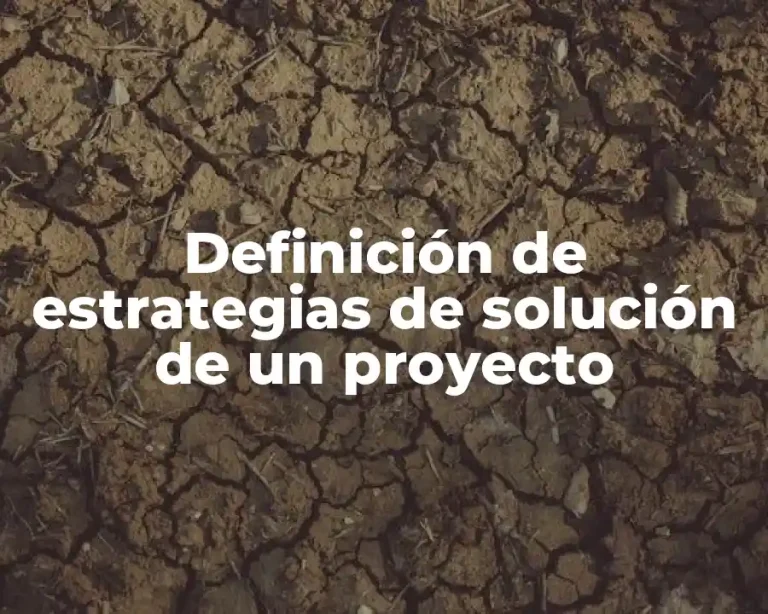 Definición de estrategias de solución de un proyecto