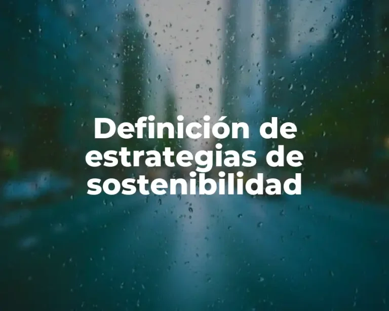 Definición de estrategias de sostenibilidad