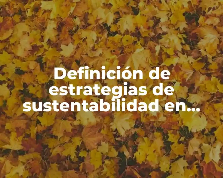 Definición de estrategias de sustentabilidad en México Gob