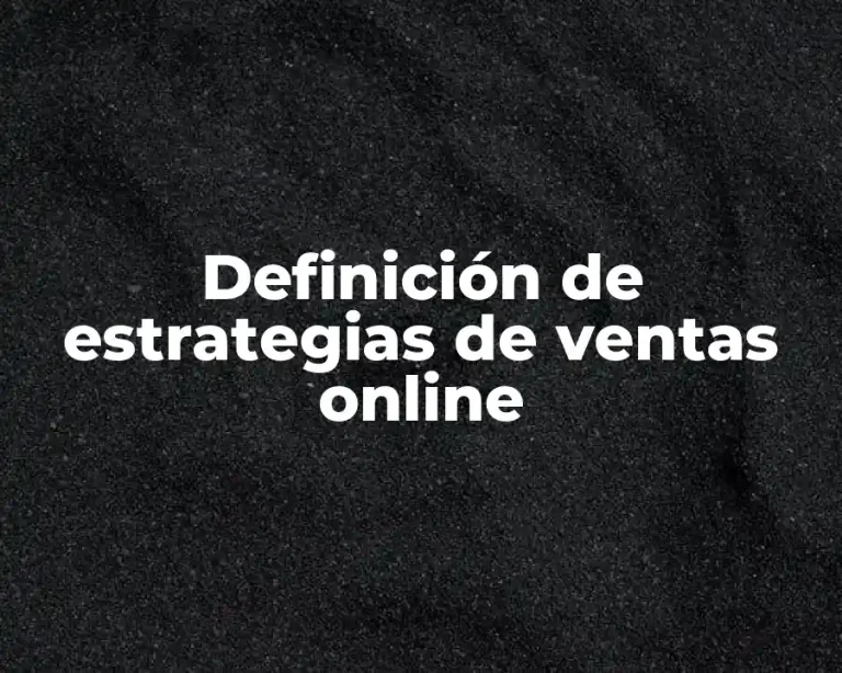 Definición de estrategias de ventas online
