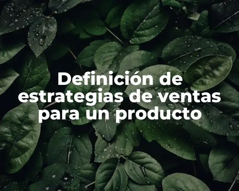 Definición de estrategias de ventas para un producto