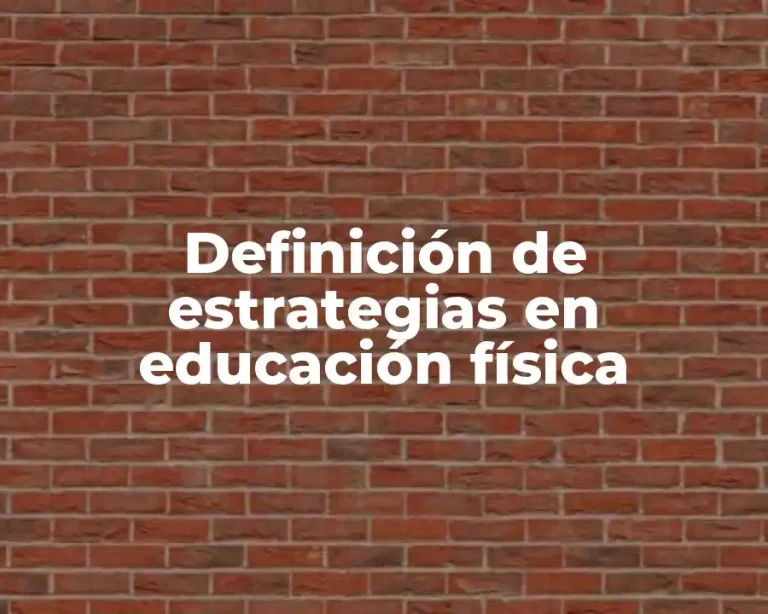Definición de estrategias en educación física