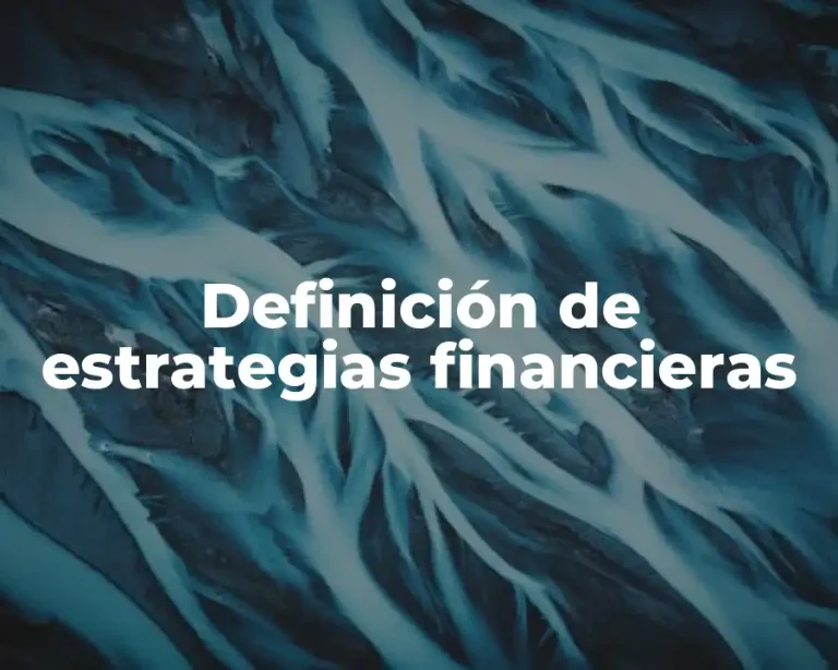 Definición de estrategias financieras