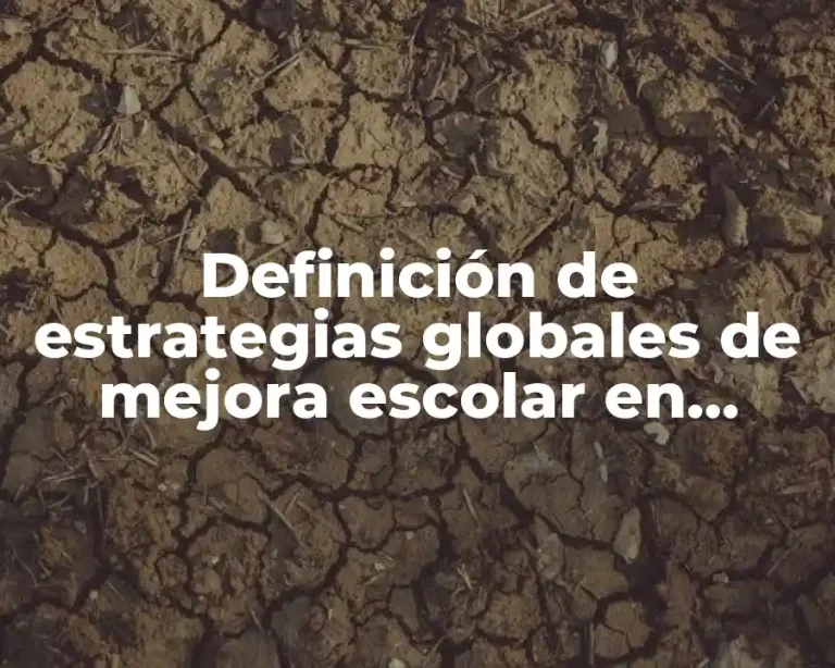 Definición de estrategias globales de mejora escolar en telesecundaria