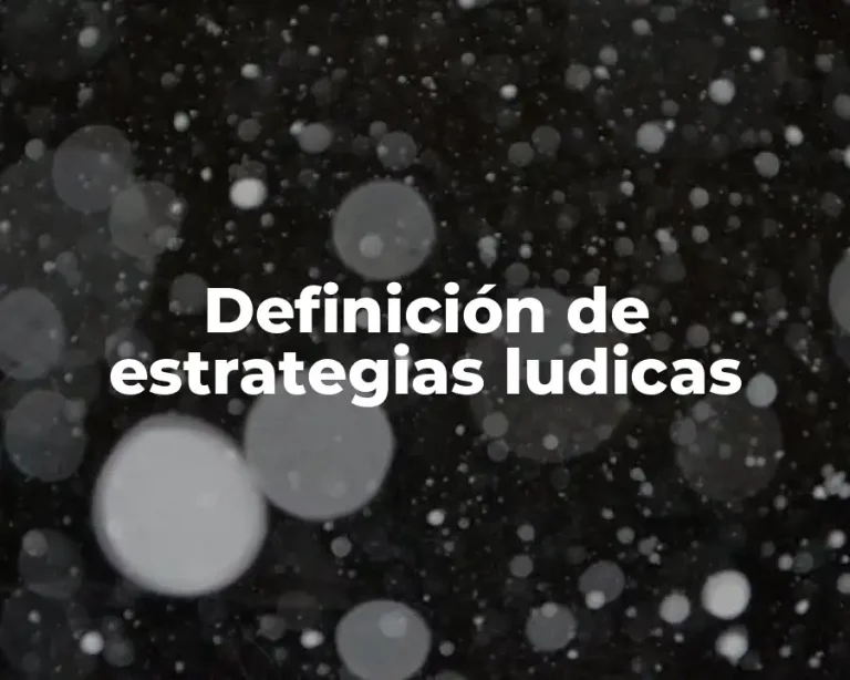 Definición de estrategias ludicas