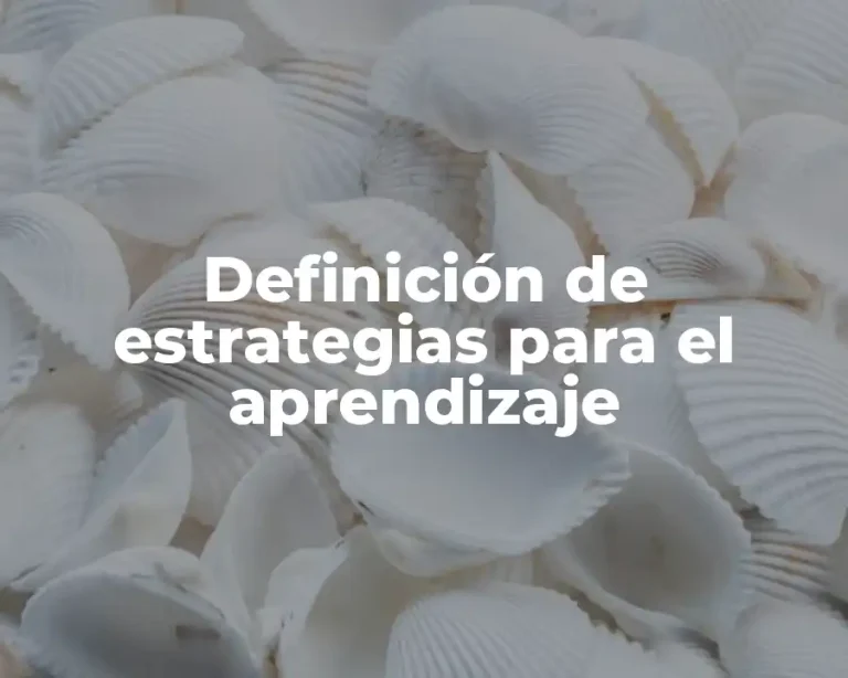 Definición de estrategias para el aprendizaje