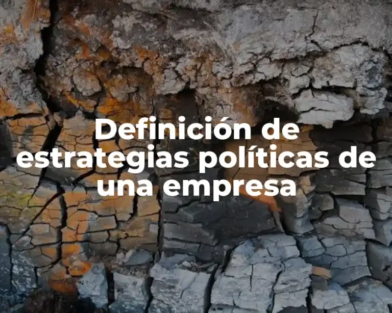 Definición de estrategias políticas de una empresa