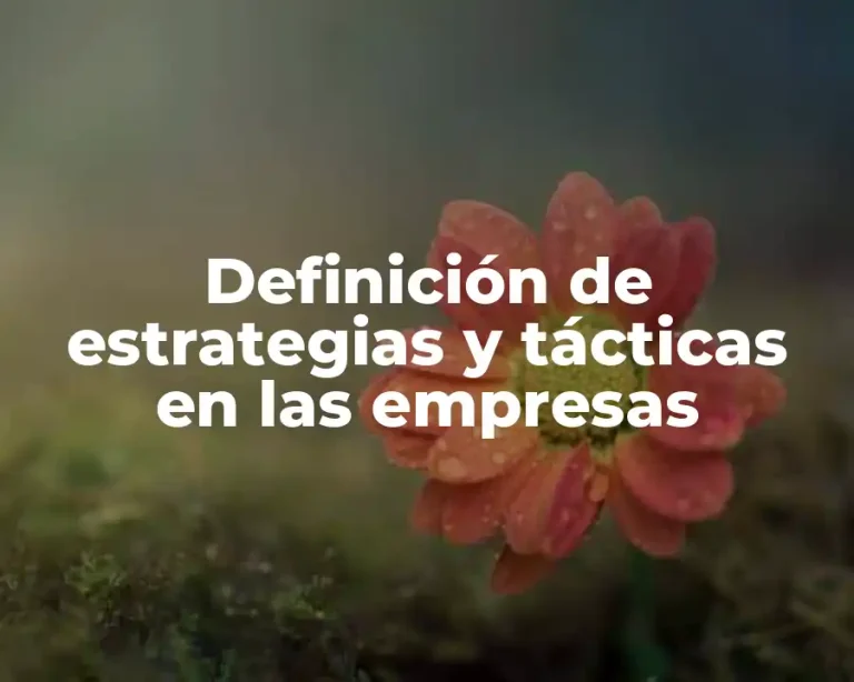 Definición de estrategias y tácticas en las empresas
