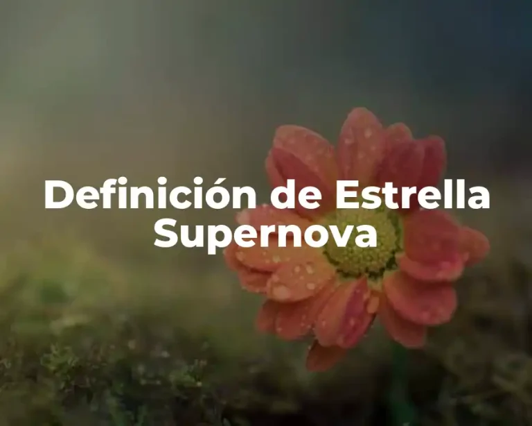 Definición de Estrella Supernova