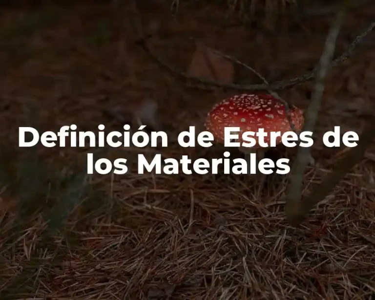 Definición de Estres de los Materiales