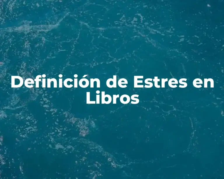 Definición de Estres en Libros