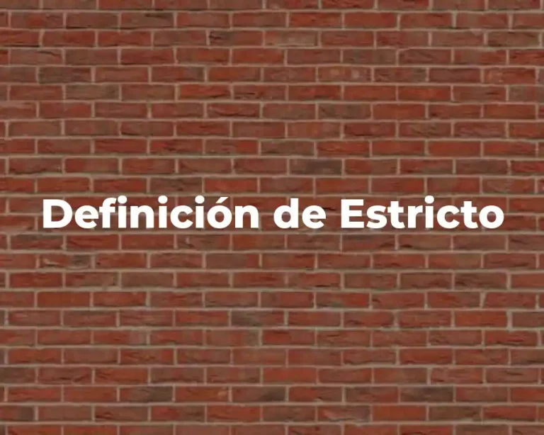 Definición de Estricto