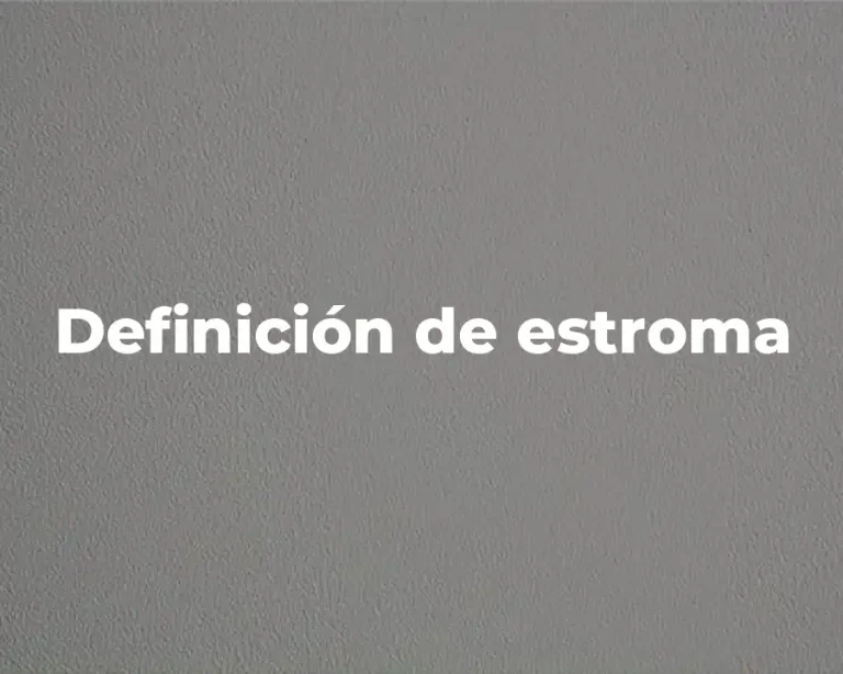 Definición de estroma