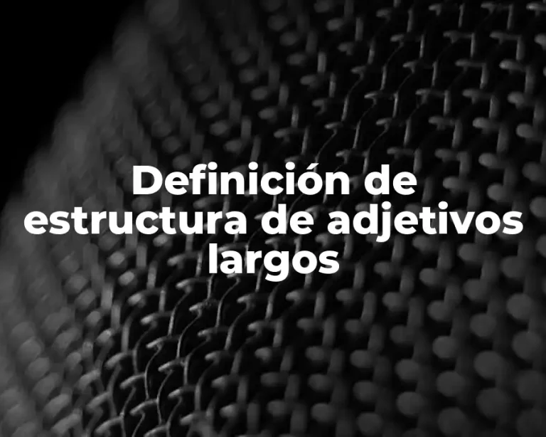 Definición de estructura de adjetivos largos