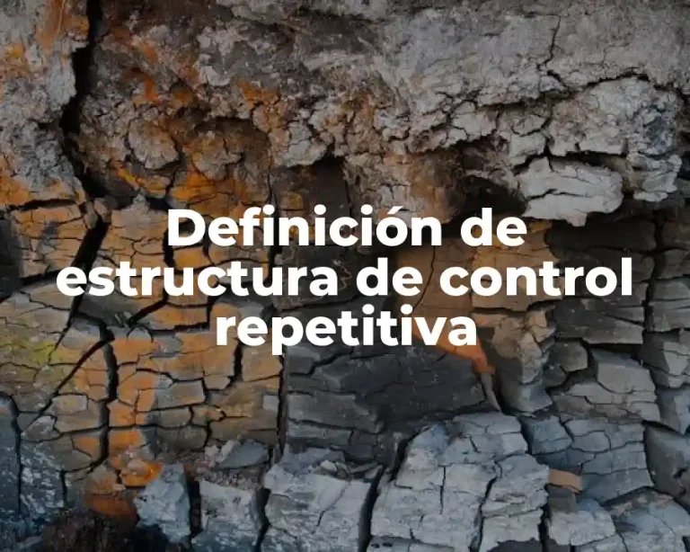 Definición de estructura de control repetitiva