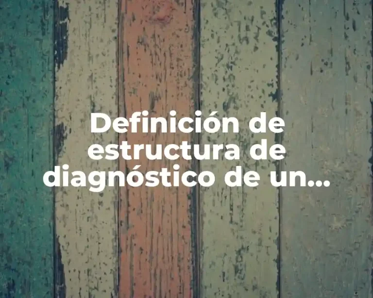 Definición de estructura de diagnóstico de un proyecto sociolinguístico