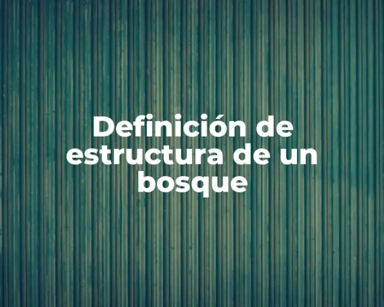 Definición de estructura de un bosque