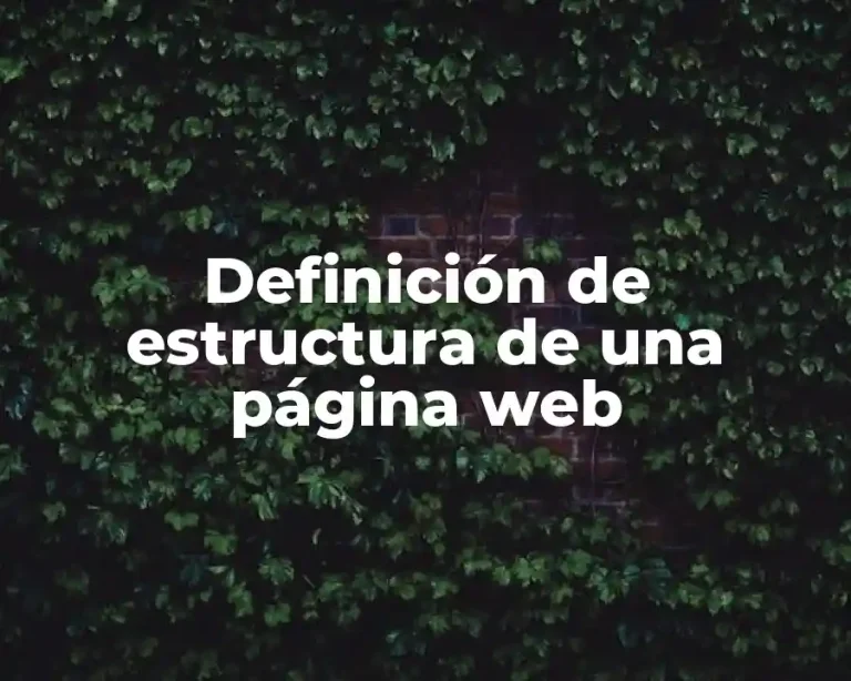 Definición de estructura de una página web