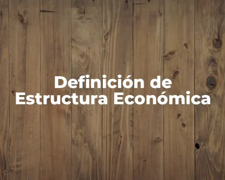 Definición de Estructura Económica