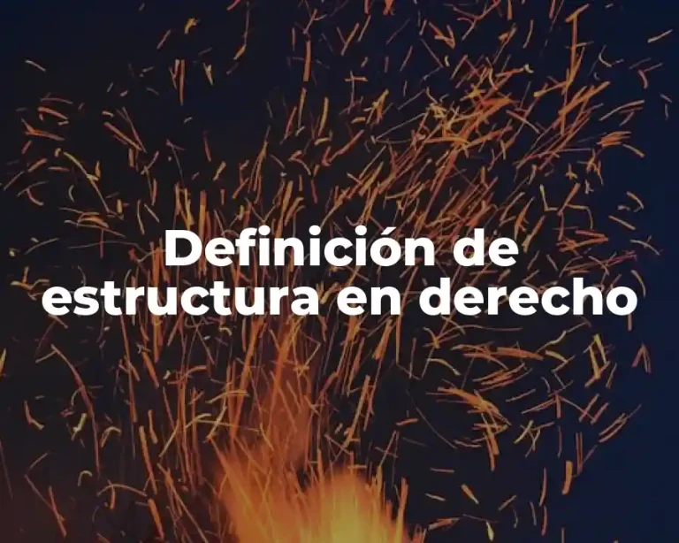 Definición de estructura en derecho