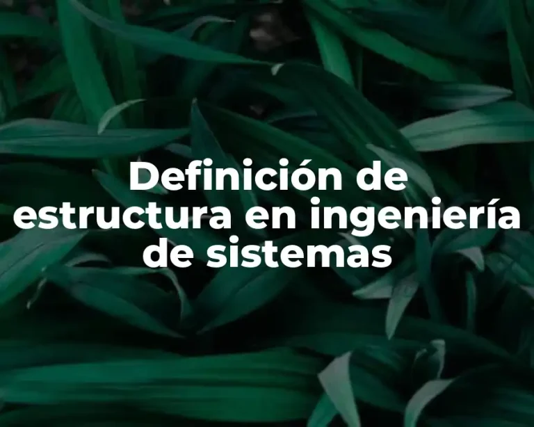 Definición de estructura en ingeniería de sistemas