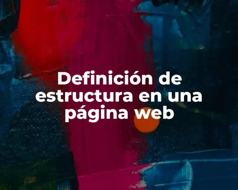 Definición de estructura en una página web