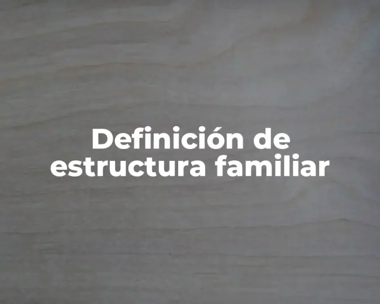 Definición de estructura familiar