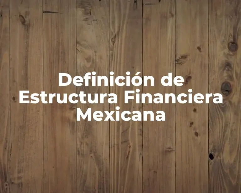 Definición de Estructura Financiera Mexicana