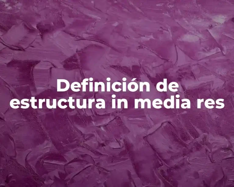 Definición de estructura in media res