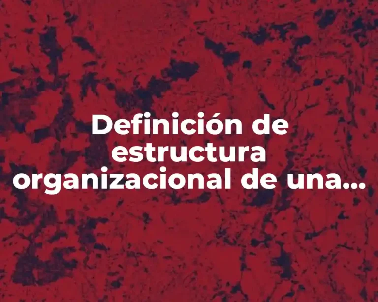 Definición de estructura organizacional de una empresa de jabones artesanales