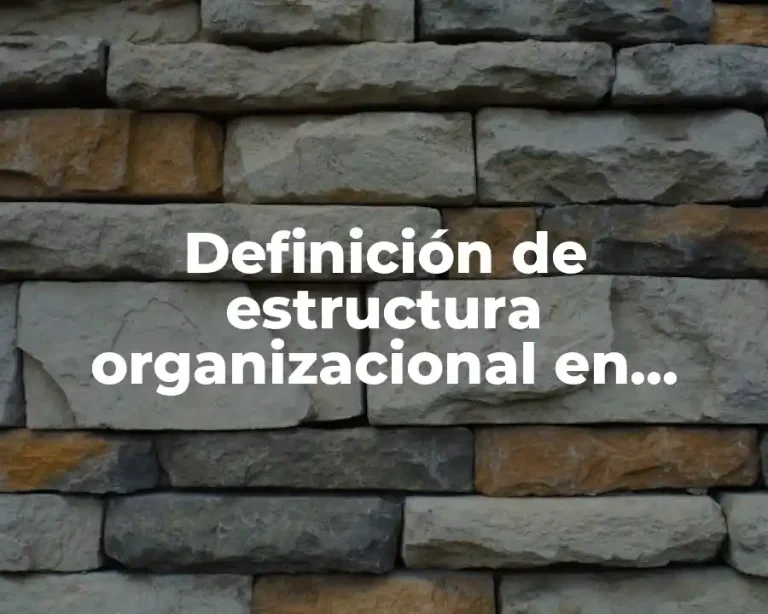 Definición de estructura organizacional en administración