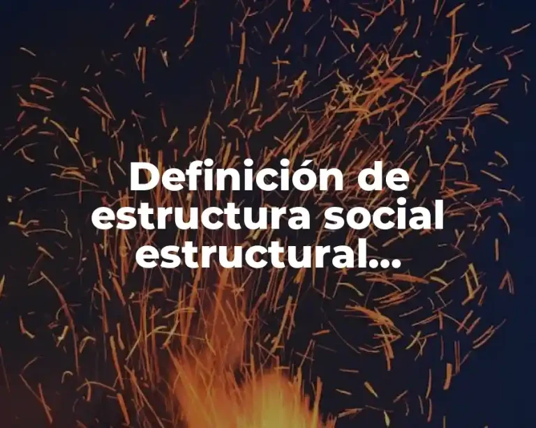 Definición de estructura social estructural funcionalismo